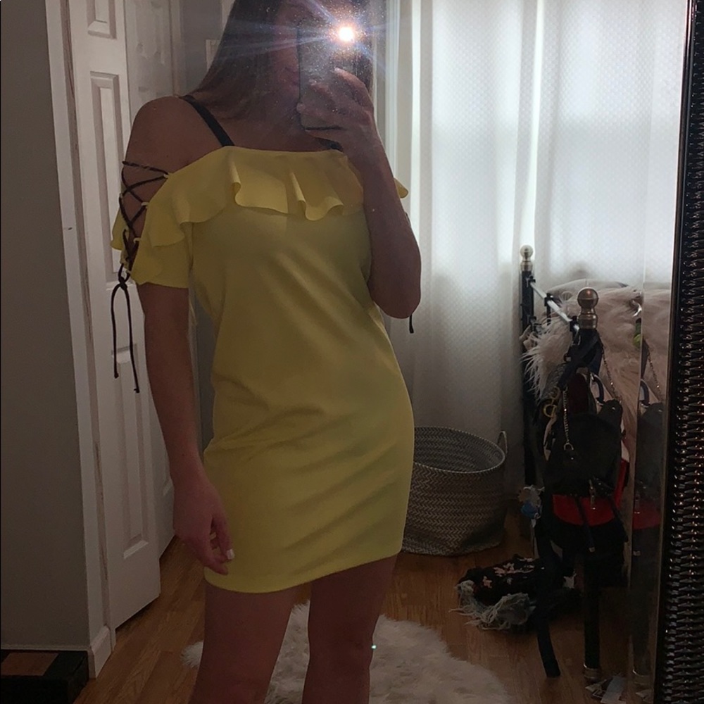 Yellow Zara dress